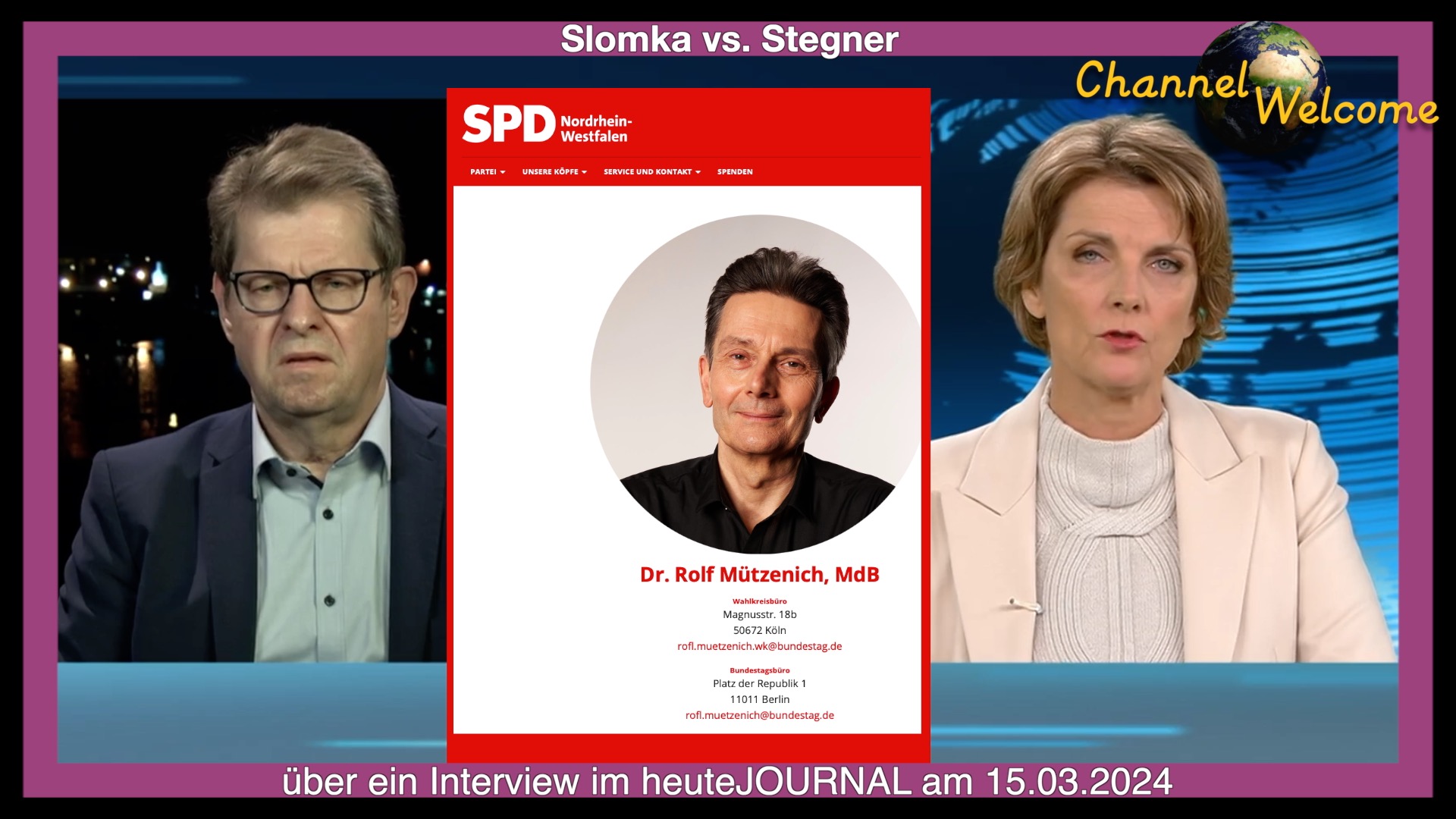 Slomka vs. Stegner - Channel Welcome - Der Online-Kanal